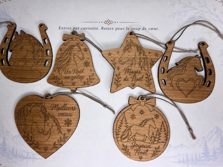 Lot de 6 suspensions – Passion Cheval