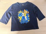 T-shirt bébé bleu navy à manches longues, motif garçon Good Vibes Baby