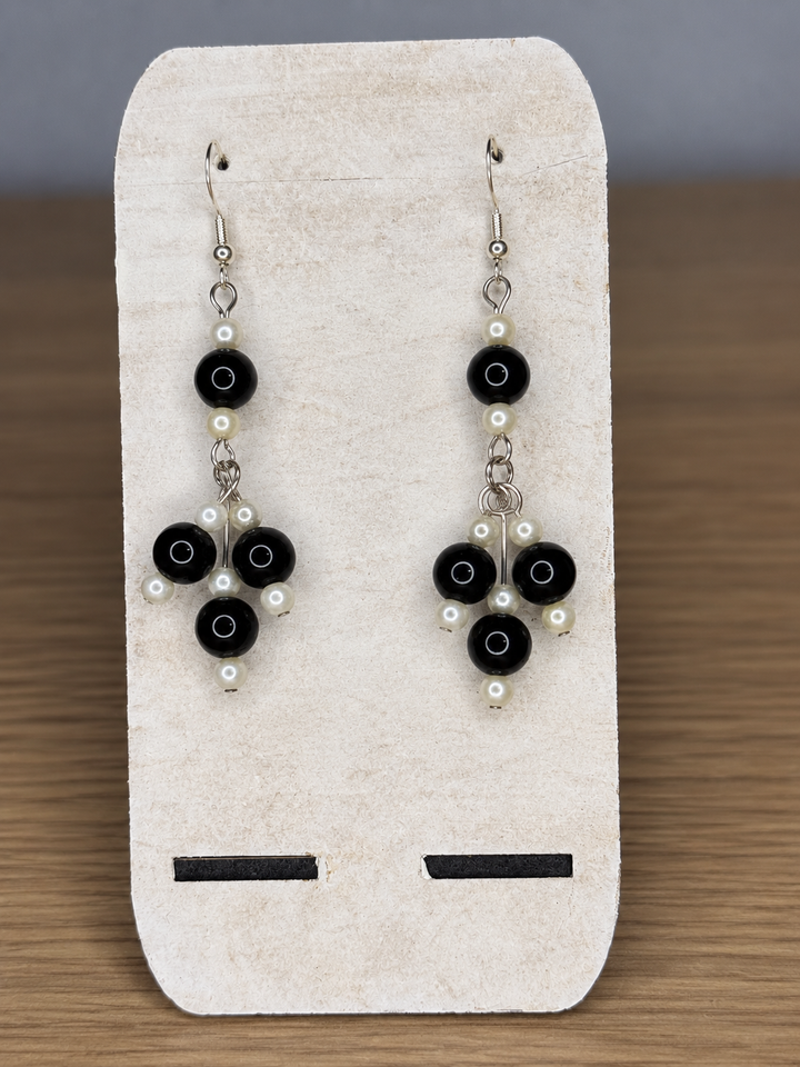Boucles d’oreilles Les Joyaux d’Yggdrasil  – Obsidienne Œil céleste