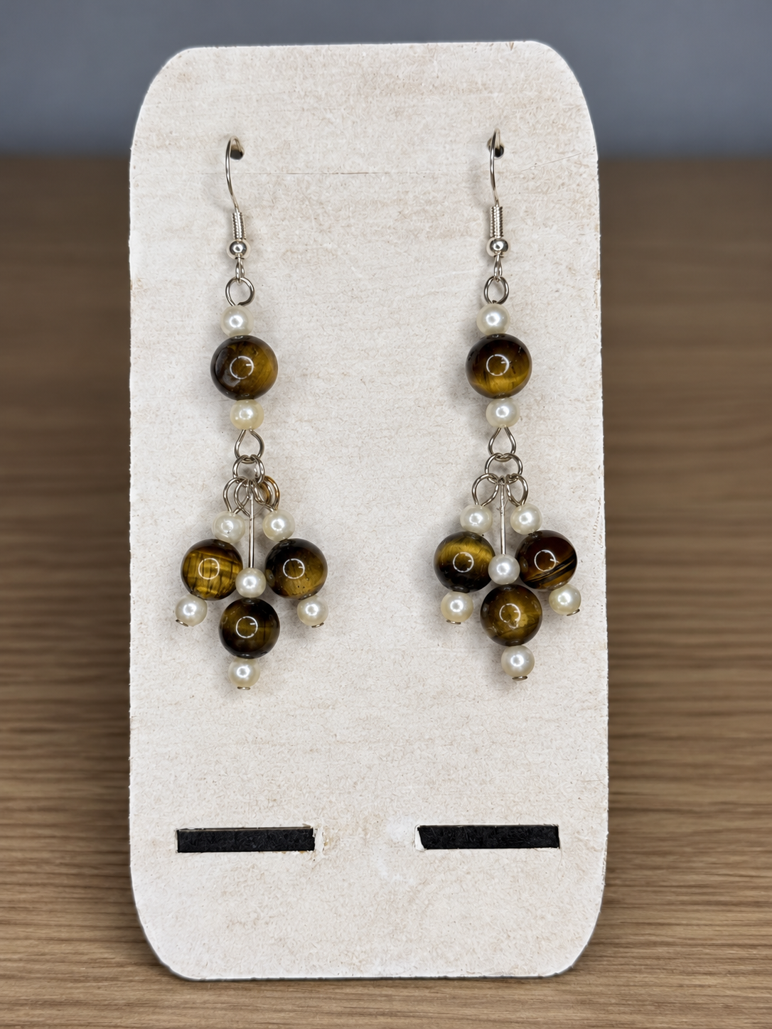 Boucles d’oreilles Les Joyaux d’Yggdrasil – Œil de tigre