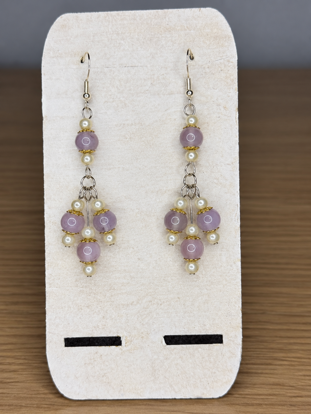 Boucles d’oreilles Les Joyaux d’Yggdrasil  – Améthyste lavande