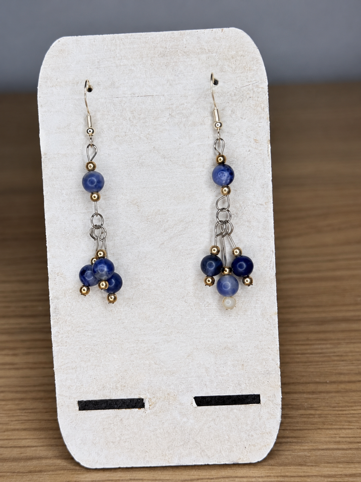 Boucles d’oreilles Les Joyaux d’Yggdrasil – Sodalite